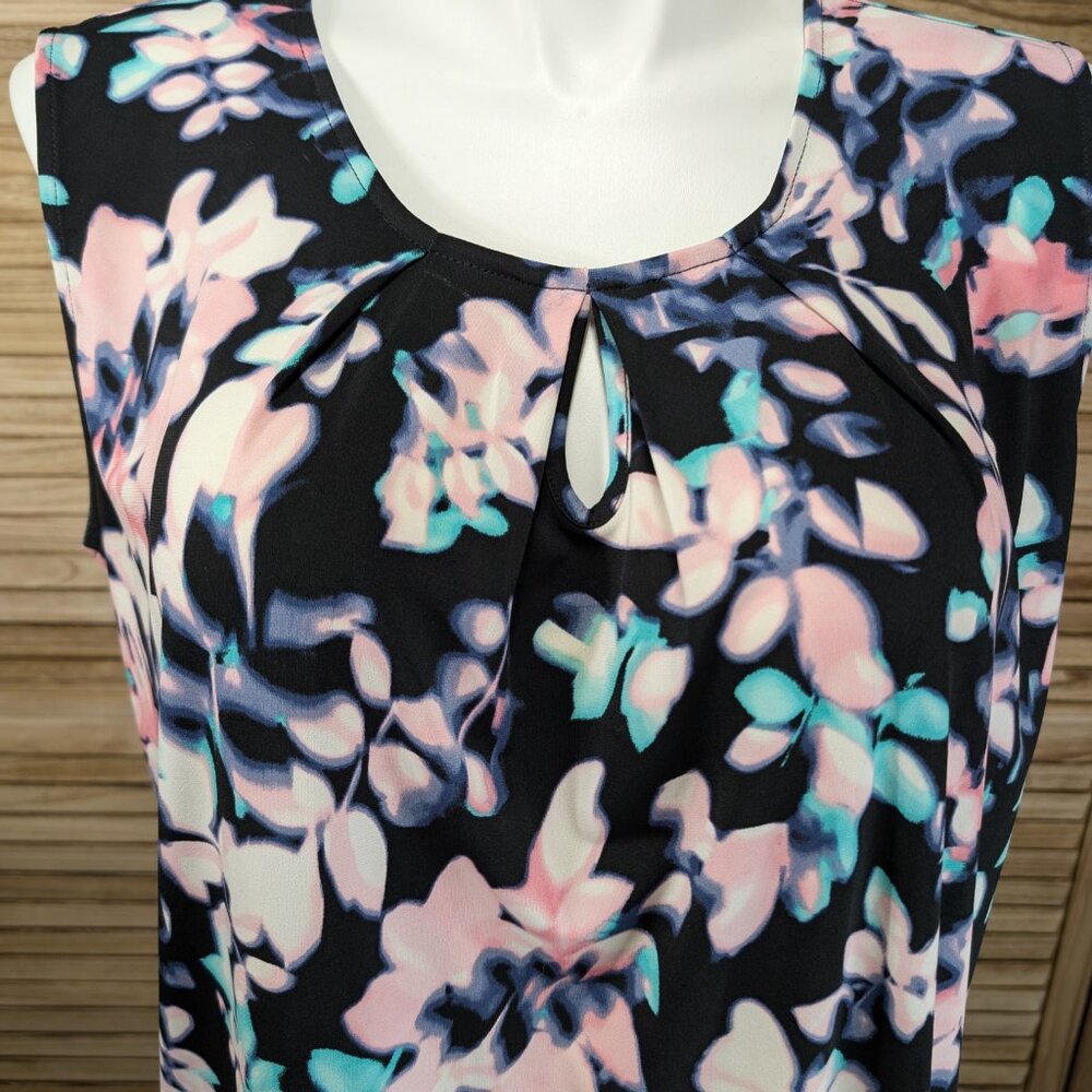 Jones Studio VINTAGE 2- Piece Set Floral Sleeveless Blouse 2X and Skirt Size 1X - Picture 3 of 10